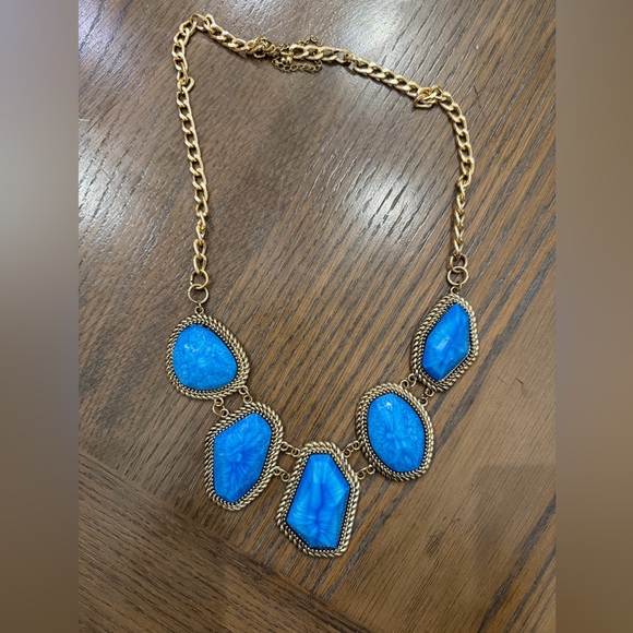 Jewelry - Turquoise Gold and Blue Statement‎ Necklace
